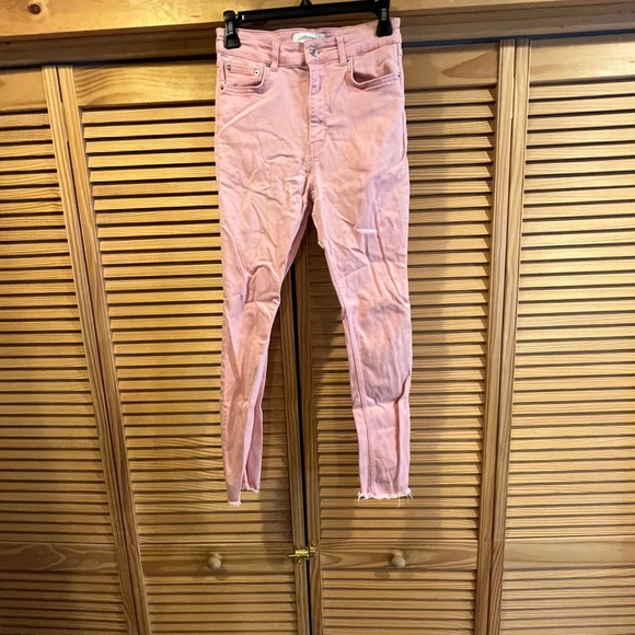 Pink women’s Zara skinny jeans stretch size 6 - Picture 2 of 5